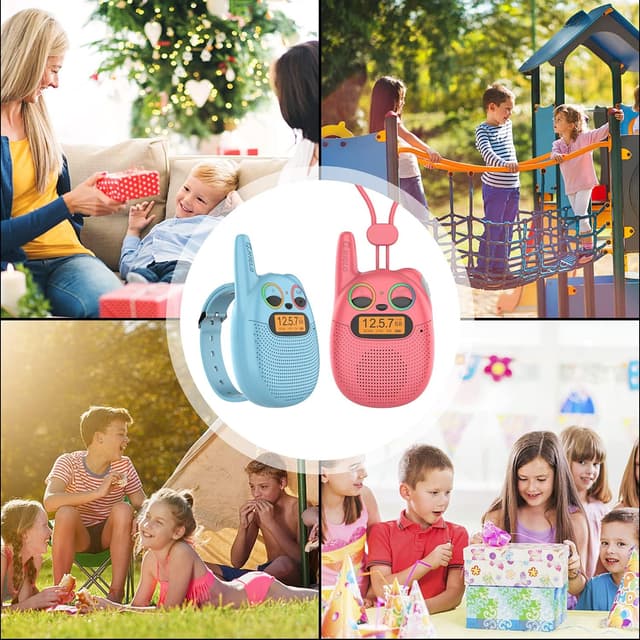 Detalle 2 de Walkie Talkies for Kids by QNIGLO (3-Mile Long Range, 22 Channels) — Rechargeable 2-Way Radios for Ages 3–12