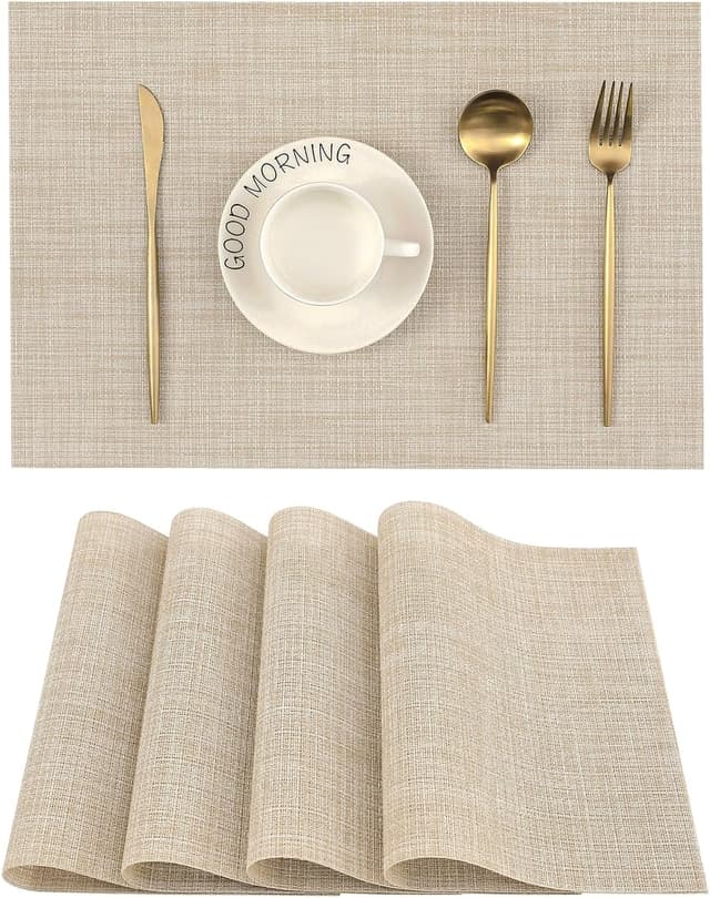Imagen de Leetaltree Beige Placemats 45x30 cm 🍽 en OfertitasTOP