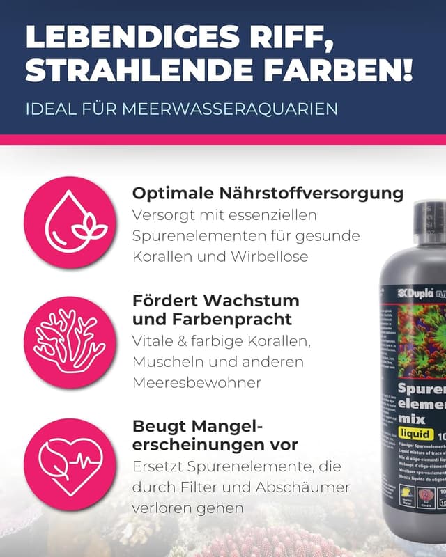 Detalle 2 de Marin Spurenelemente-Mix 1000 ml für Meerwasser