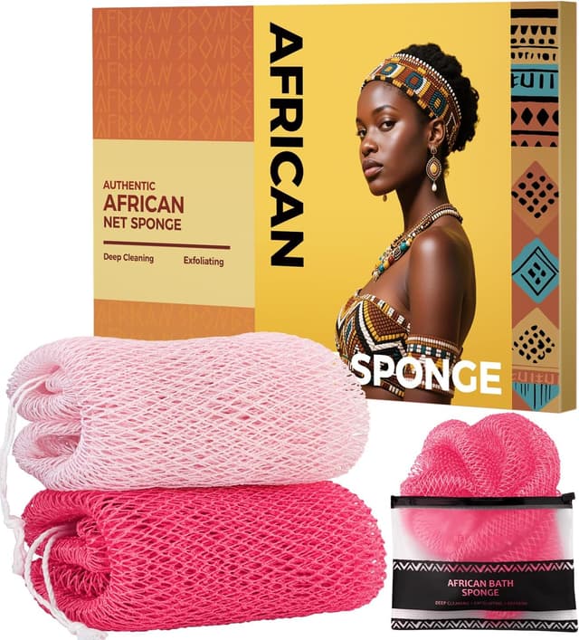 Thumbnail 6 de African Net Sponge Authentic 2-piece body sponge