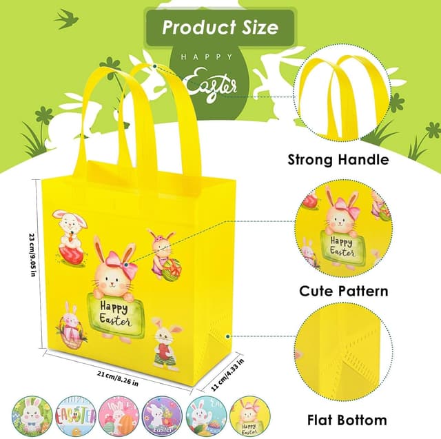 Thumbnail 1 de Easter 6 gift bags 23 x 21 x 11cm