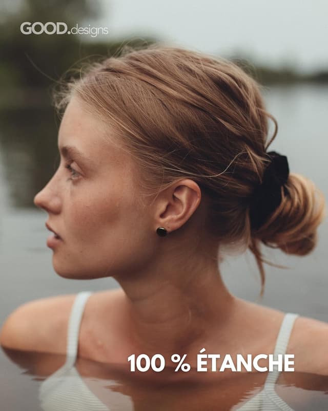 Detalle 2 de Boucles rondes minimalistes 18K or