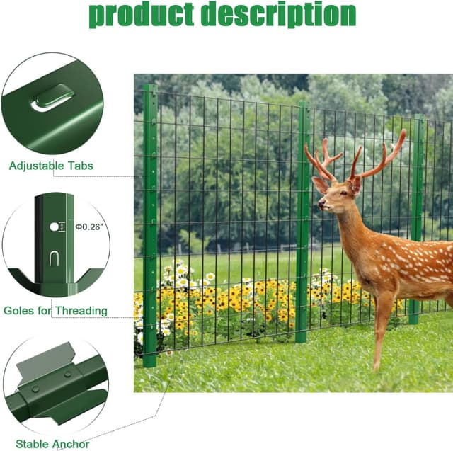 Detalle 2 de 148 cm iHYTOON Zaunpfosten Metall