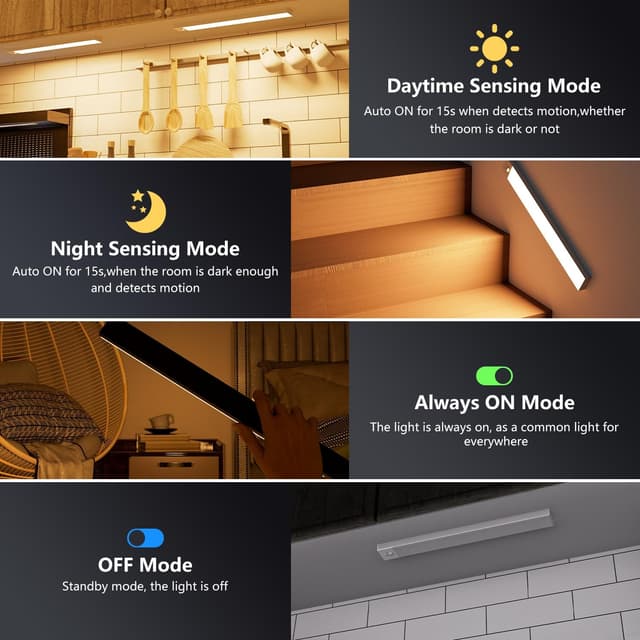 Thumbnail 2 de OUILA Luz LED Armario Sensor 3000K 60 LEDs