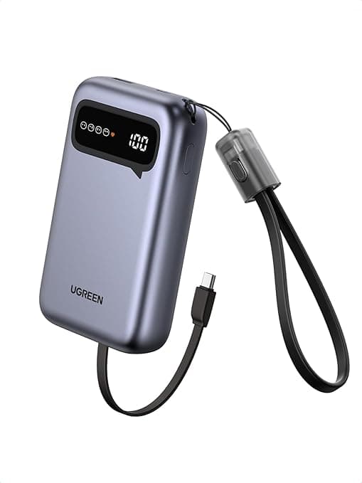 Detalle de UGREEN Power Bank 20000mAh, Cargador Portátil con Pantalla