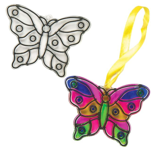 Detalle 2 de Baker Ross ET815 Butterfly Mini Suncatcher Decorations (Pack of 12) for Kids Arts & Crafts