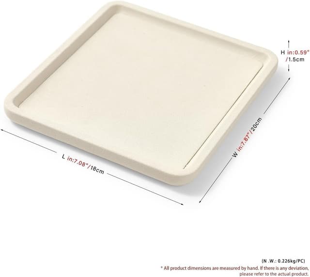 Thumbnail 5 de Papten Bandeja de microfibra para joyas, apilable, beige