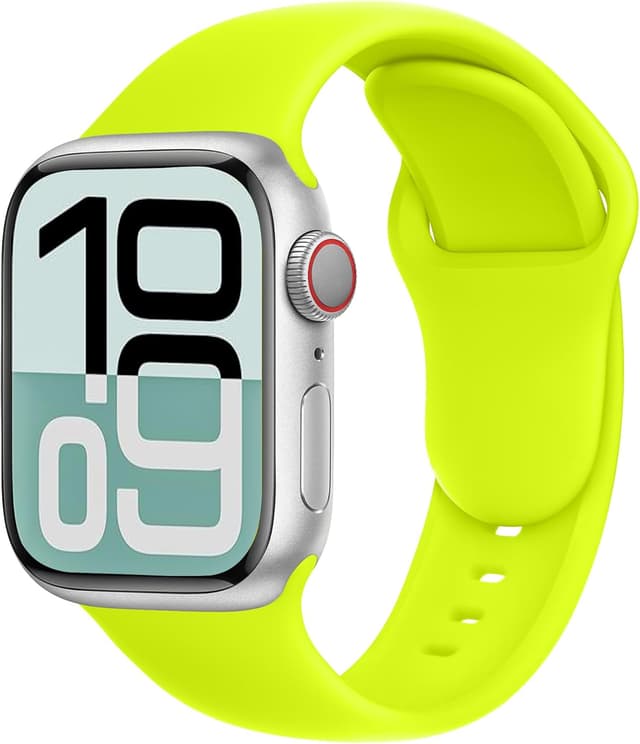 Detalle de C1A Apple Watch sport strap, Fluoro Yellow
