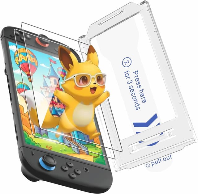 Detalle de Nintendo Switch 2 9H tempered glass screen protector