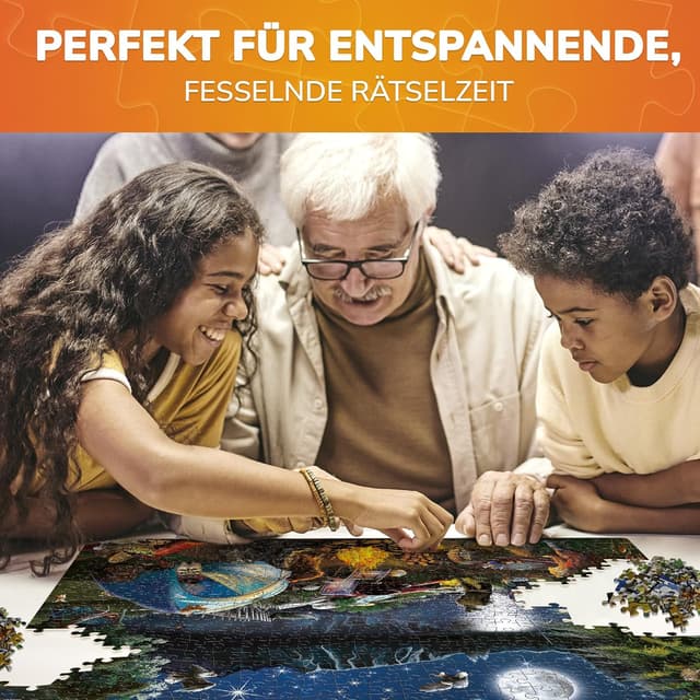 Detalle de QUOKKA Puzzle für Erwachsene – 500-Teiliges Lagerfeuer-Original-Collage mit FSC-zertifiziertem Karton