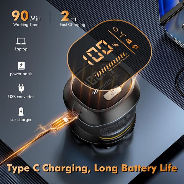 Thumbnail 4 de 2025 Upgraded 6D Magnetic Head Shaver 2-Speed 🔪