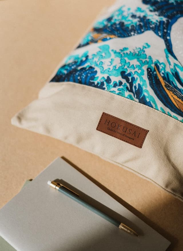 Detalle de Grupo Erik Hokusai cotton tote bag – 100% cotton shopping bag for university, books & everyday carry