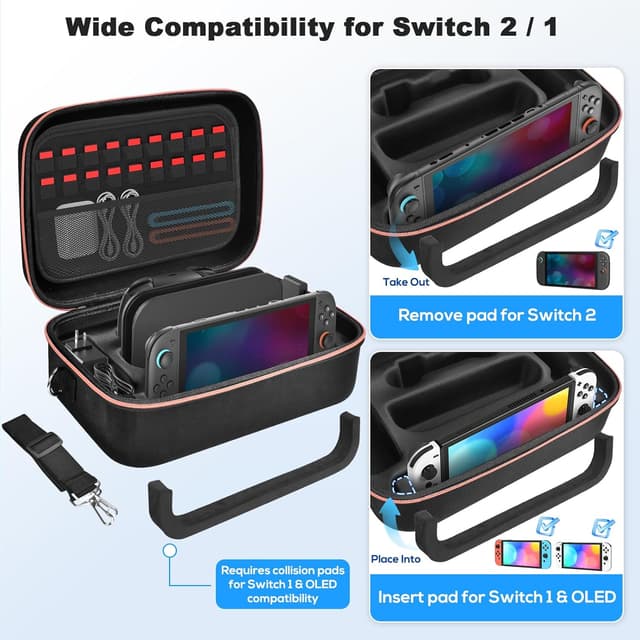 Detalle 2 de Gorixer Switch 2 Tasche 18 Spiele
