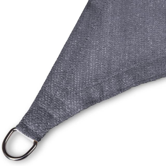 Thumbnail 6 de Lumaland Sunsail carré 3 x 3 mètres en HDPE gris foncé – voile d’ombrage résistante aux intempéries avec cordes de fixation
