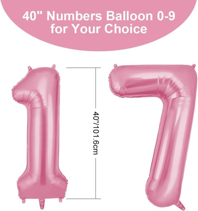 Thumbnail 1 de OFFCUP Ballon 17 Ans Rosé 101 cm