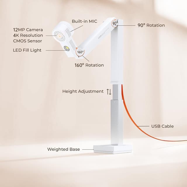 Detalle 2 de CZUR Fancy S Pro 12 MP per documenti 4K