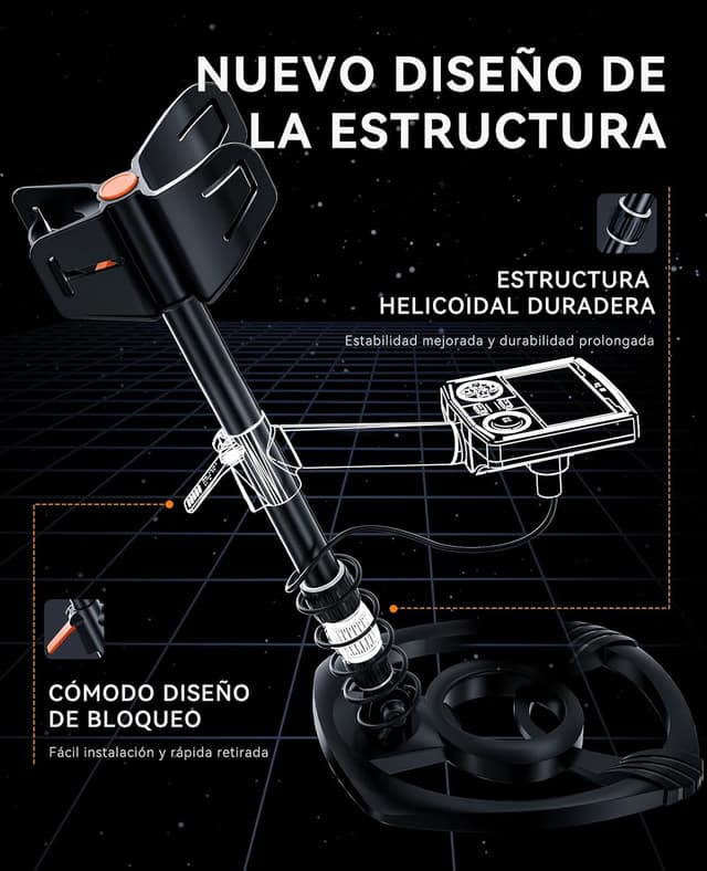 Detalle de SUNPOW Detector de Metales Profesional para Adultos