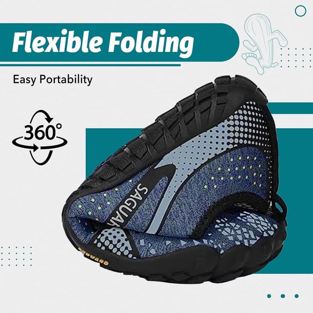 Detalle 2 de SAGUARO Unisex Barfußschuhe Outdoor mit breiter Zehenbox und Zero-Drop Sohle (Gr. 36–48)