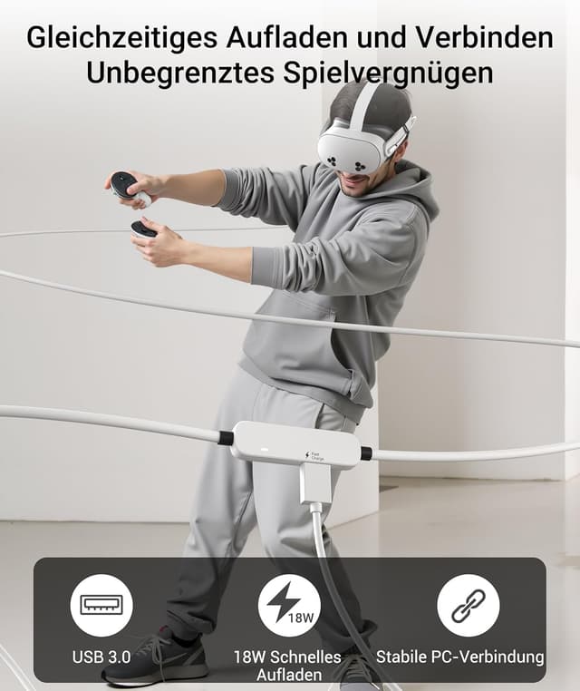 Thumbnail 6 de Syntech Link-Kabel mit Ladefunktion 5 m (USB 3.0 A auf C) für Meta Quest 3/3S und Quest 2/Pro