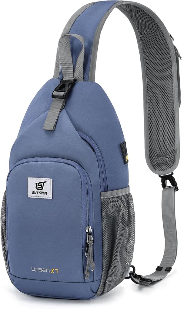 Detalle de SKYSPER URBAN X7 Brusttasche / Sling Bag klein – leichter Crossbody für Herren & Damen