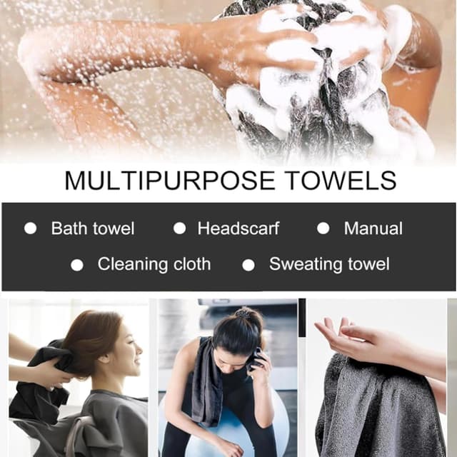 Detalle de Generisch Ultra-Wipes Trockentuch „Water Jake Wundertuch“ – Mikrofaser-Handtuch für Duschkabine, Auto & Camping (2er)