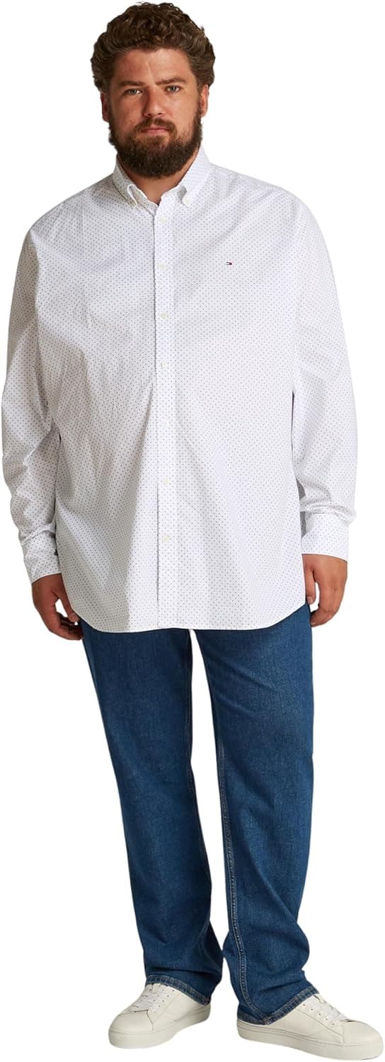 Detalle 2 de Tommy Hilfiger Men’s Poplin Polka Dot Cotton Shirt