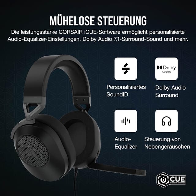 Thumbnail 6 de Corsair HS65 Surround Gaming-Headset Karbon Schwarz