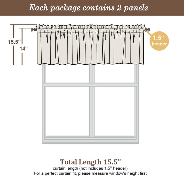 Detalle de Chyhomenyc Sheer Curtains 2-Panel Set (42W x 63L) Denim Blue, Rod Pocket Light Filtering Drapes