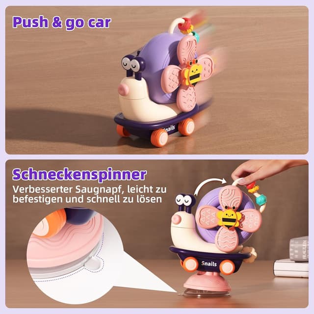 Detalle 1 de Loyzico Saugnapf Spielzeug fürs Hochstuhl