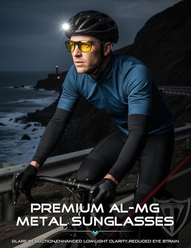 Detalle 2 de ATTCL Sonnenbrille Herren polarisiert UV400 – leichter Aluminium-Magnesium-Rahmen für Autofahren, Wandern & Reise