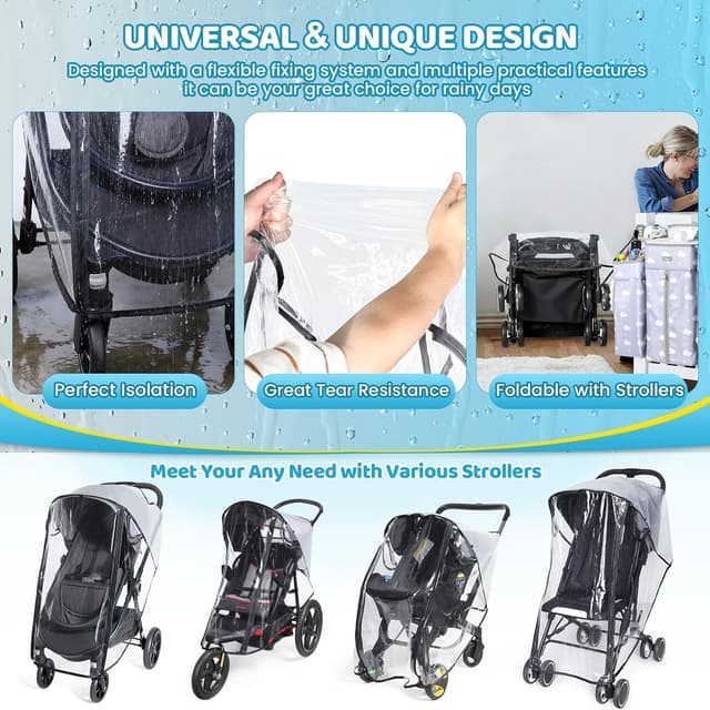 Thumbnail 4 de Orzbow Universal Rain Cover 0.2mm for Pushchair