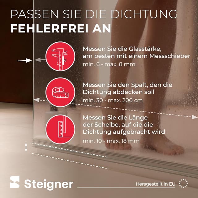 Thumbnail 6 de STEIGNER UK09 guarnizione doccia 80 cm