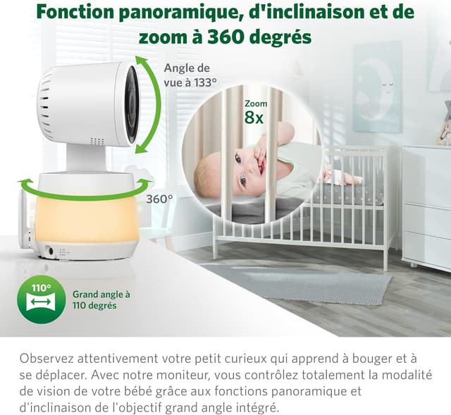 Thumbnail 2 de LeapFrog LF925HD Baby Monitor avec caméra 720p, Wi‑Fi