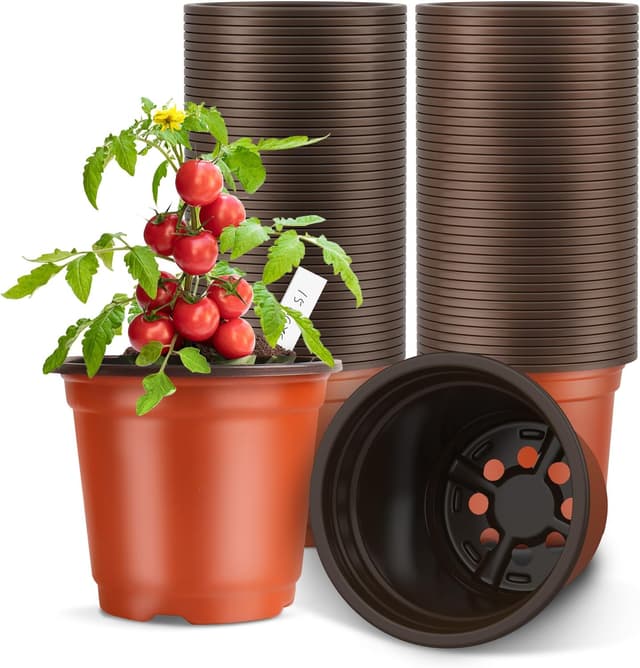 Detalle de PEYOU 100er Set Pflanzentöpfe mit 100 Stecketiketten (10 cm) aus Kunststoff