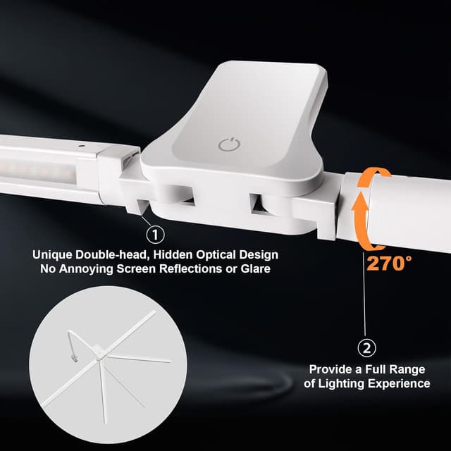 Thumbnail 3 de EYOCEAN Schreibtischlampe Doppelkopf 80 cm