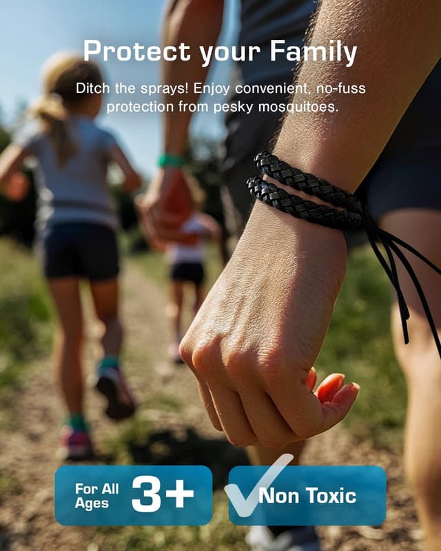 Detalle 2 de Active Era Mosquito Repellent Bracelet (DEET-free) – Black, 18 pack