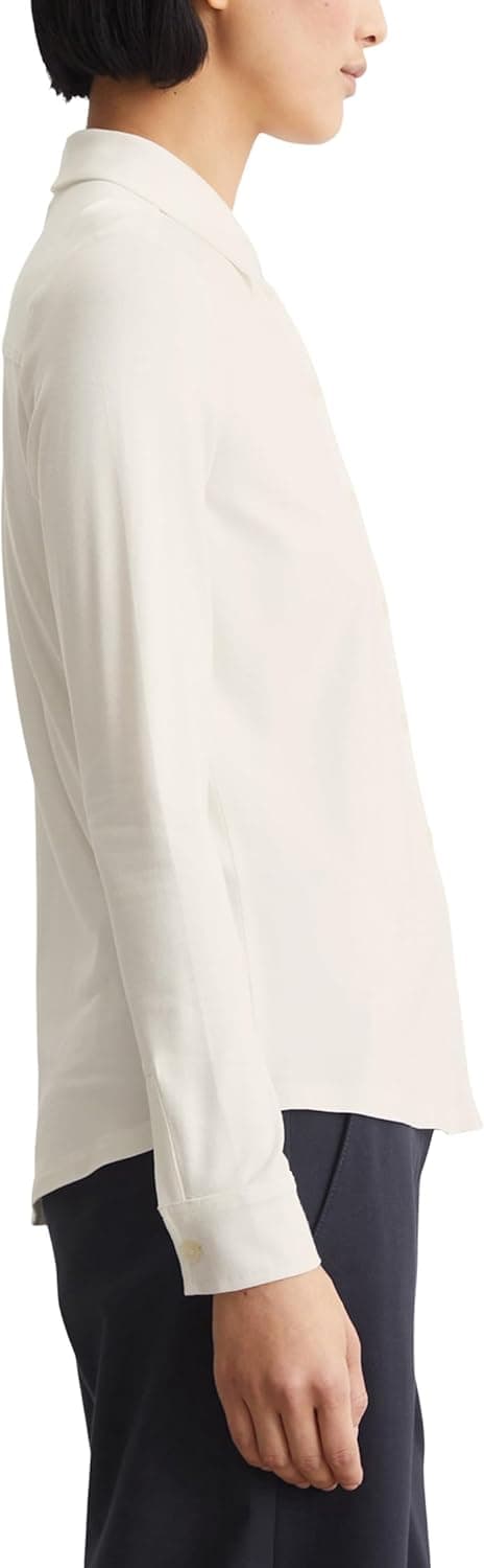Detalle de Marc O’Polo Damen Jerseybluse mit Stretch-Anteil und Spitzkragen (Regular Fit)