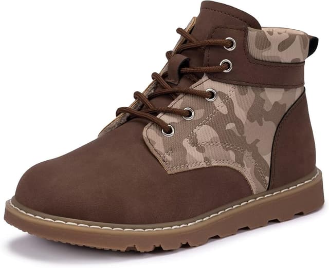 Detalle de Frank Mully Outdoor-Stiefel für Frühling und Herbst – Schnürstiefel mit seitlichem Reißverschluss für Kinder