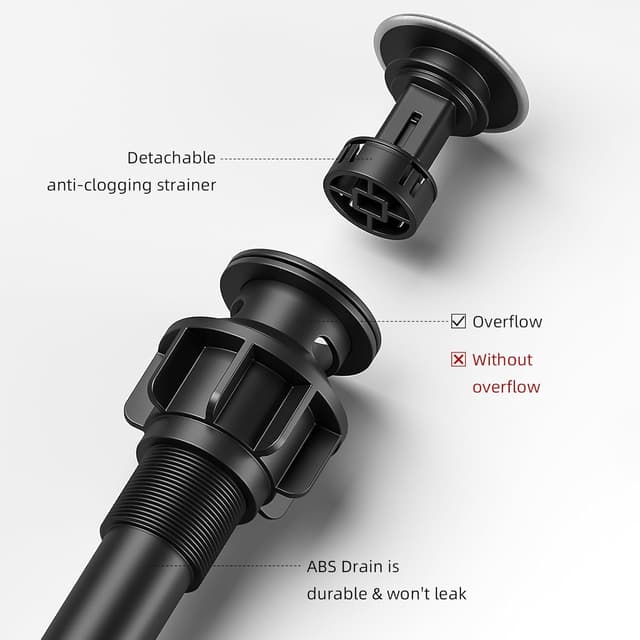 Thumbnail 6 de ryuwanku Ryuwanku Brushed Nickel Waterfall Bathroom Faucet with Single Handle (SUS 304, for 1 or 3 Holes)