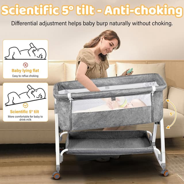 Thumbnail 3 de BJNN Next to Me Crib 6-level adjustable bedside cot