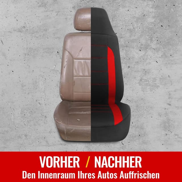Detalle 2 de AUTOYOUTH Autositzbezüge für Vordersitze – einteilige Sitzauflagen mit Airbag-kompatiblem Design