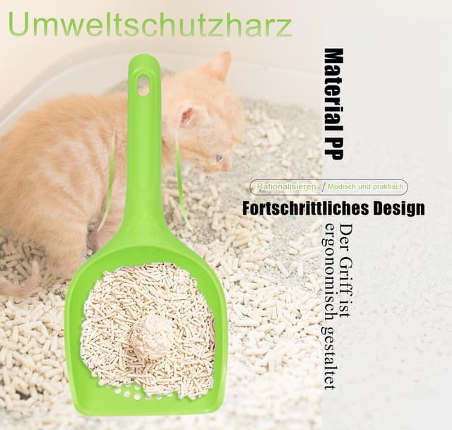 Detalle 2 de Katzenstreu Schaufel Set 4 Stück Grün