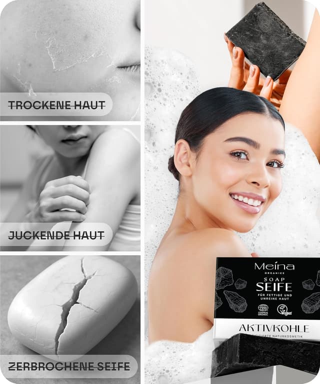 Thumbnail 5 de Meina Schwarze Seife Aktivkohle 100 g