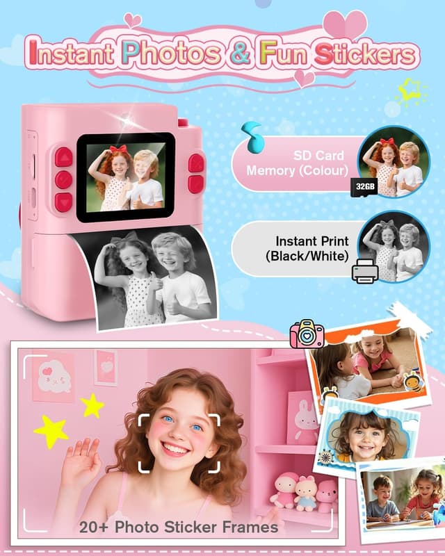 Thumbnail 5 de MYSTILUCK Kids Camera 1080P with 32GB card