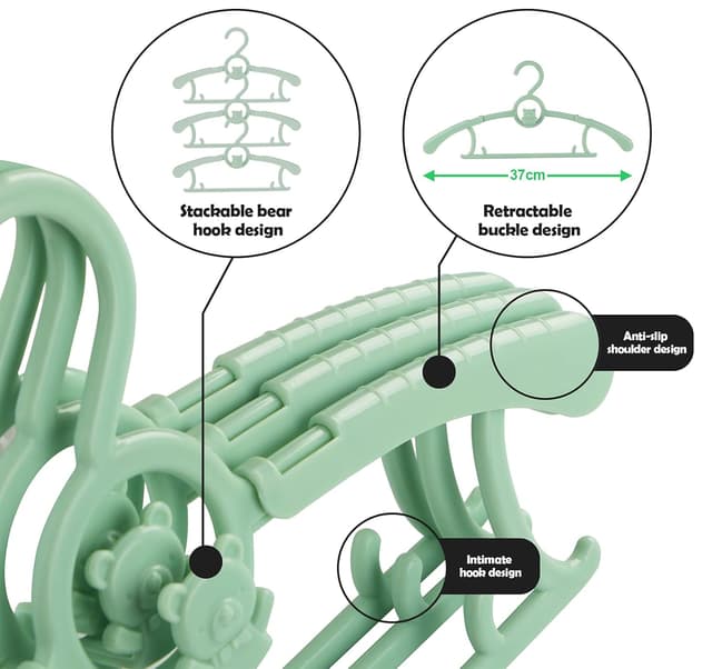 Thumbnail 5 de Anstore Kleiderbügel Kinder 20er Set 29–37 cm