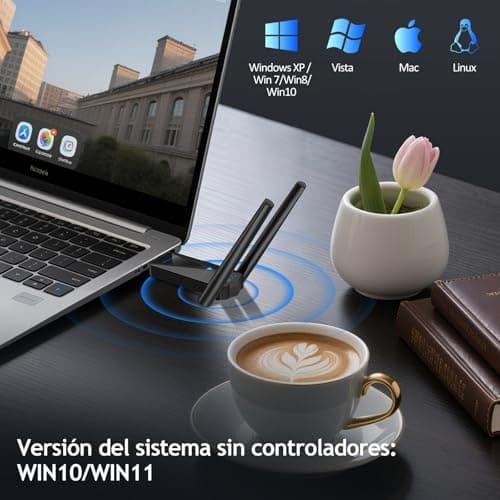 Thumbnail 8 de ElecMoga Adaptador WiFi USB 1300Mbps