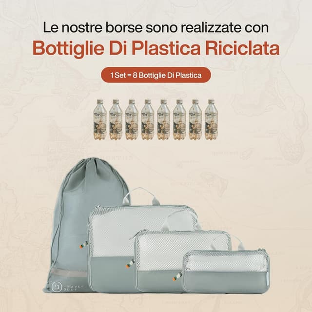 Detalle de Travel Dude Organizer valigia con compressione e packing cubes, set salvaspazio da 4 in blu acciaio