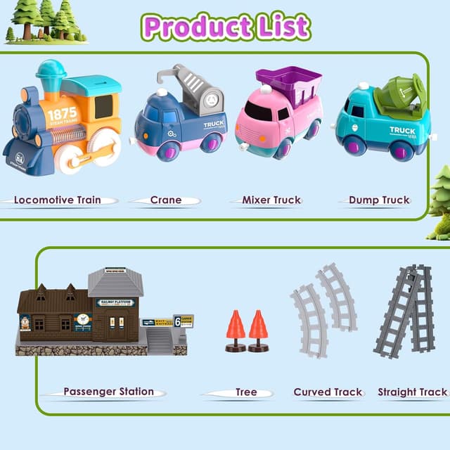 Detalle 2 de Toddler Train Set 10-Track ๐