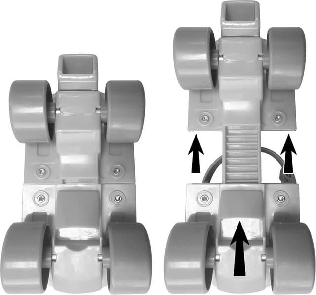 Detalle 1 de Combo patins à roulette 4 roues réglables + genouillères/coudières La Reine des Neiges II (23–27) bleu et blanc