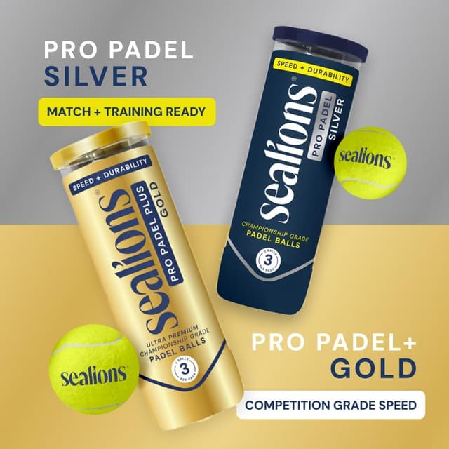 Detalle de Sea Lions Pro Padel Championship padel balls (tube of 3) for match & training
